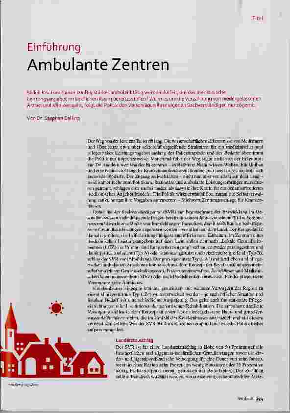 Vorschauseite 1: Ambulante Zentren