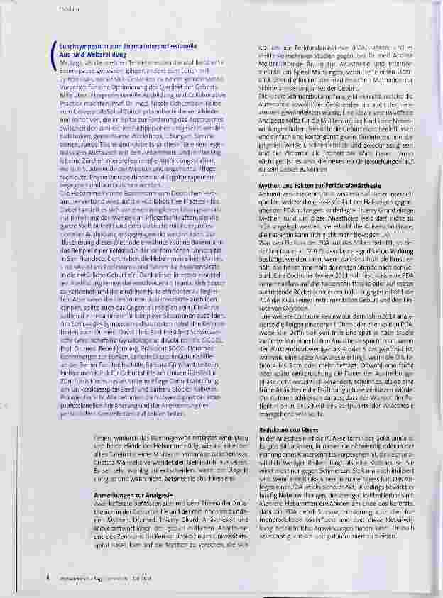 Vorschauseite 5: Von der Abnabelung zur Analgesie: Mythen und Fakten in der Perinatalmedizin