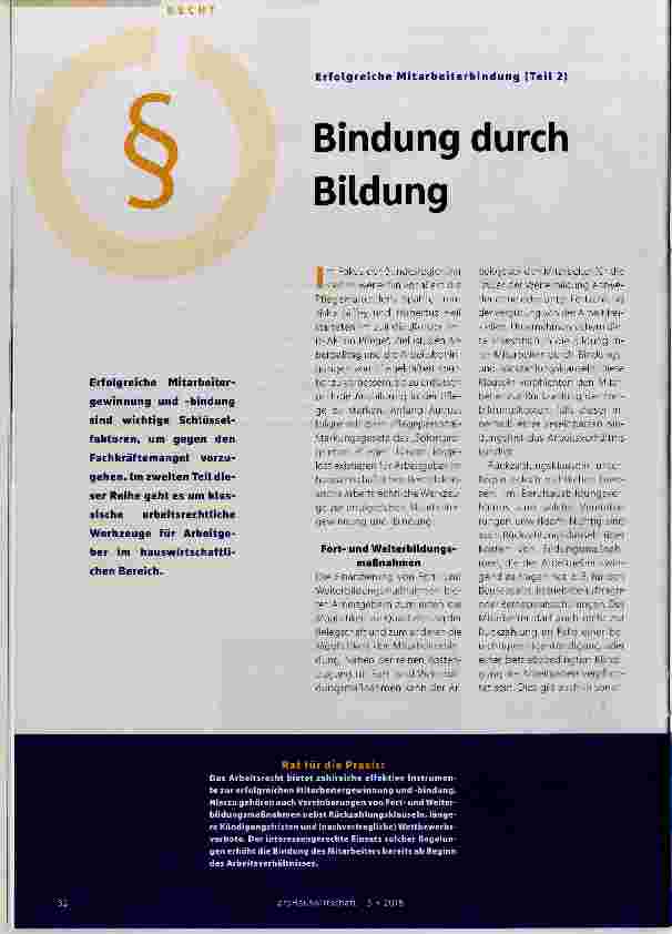 Vorschauseite 1: Bindung durch Bildung