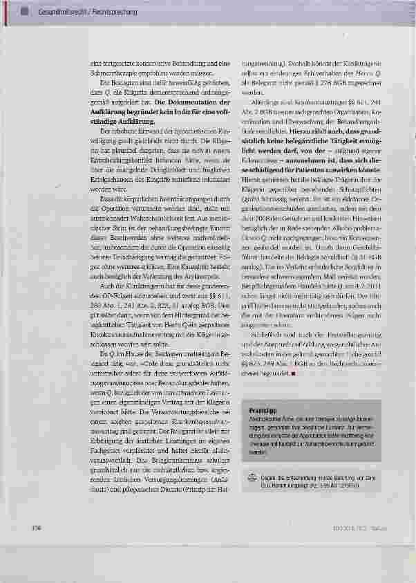 Vorschauseite 3: Haftung für einen alkoholkranken Belegarzt