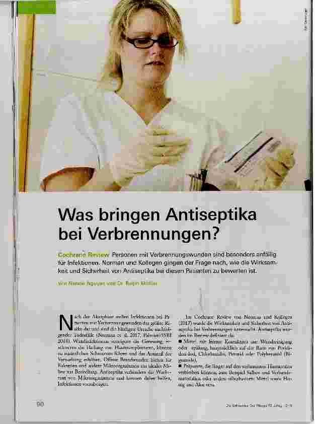Vorschauseite 1: Was bringen Antiseptika bei Verbrennungen?