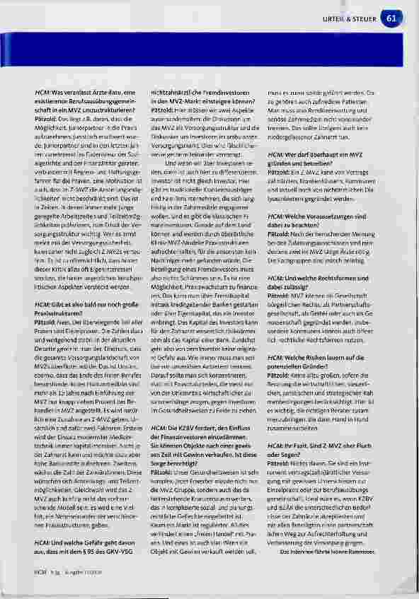 Vorschauseite 2: Folgen der MVZ-isierung