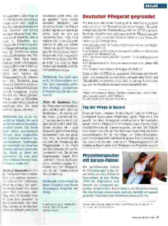 Vorschauseite 2: Pflegestudium international Experten trafen sich in Prag