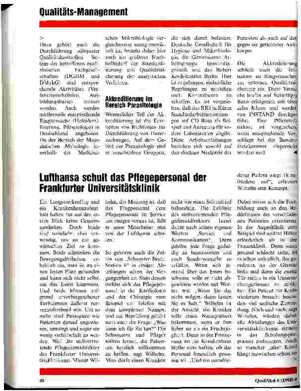 Vorschauseite 4: Akkreditierung mikrobiologischer und infektionsserologischer Laborbereiche