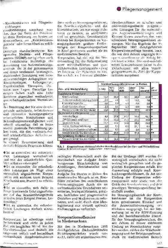 Vorschauseite 3: Kooperation statt Konfrontation im Gesundheitswesen