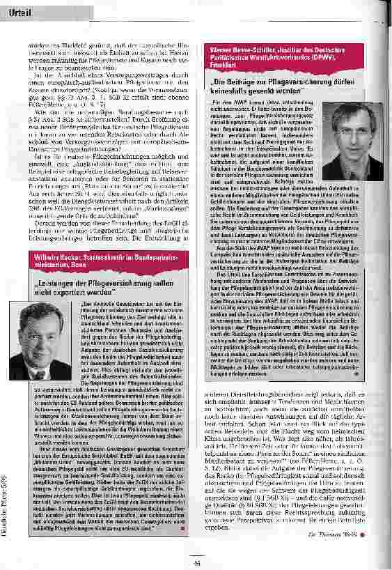 Vorschauseite 3: Europaweit pflegen Der Europäische Gerichtshof und die Europäisierung der Pflegeversicherung