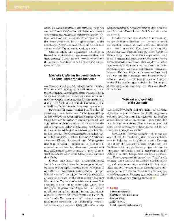 Vorschauseite 4: Multidisziplinäre Zusammenarbeit -Mehr Wohlbefinden für Menschen mit Demenz im Heim