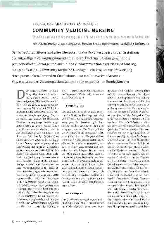Vorschauseite 1: COMMUNITY MEDICINE NURSING