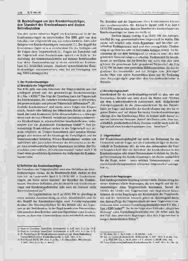 Vorschauseite 6: Grundfragen und Grundbegriffe des Krankenhausrechts in der anwaltlichen Praxis
