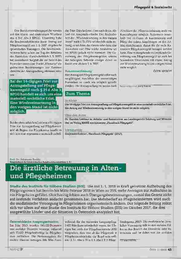 Vorschauseite 2: Befristete Antragstellung auf Pflegekarenzgeld