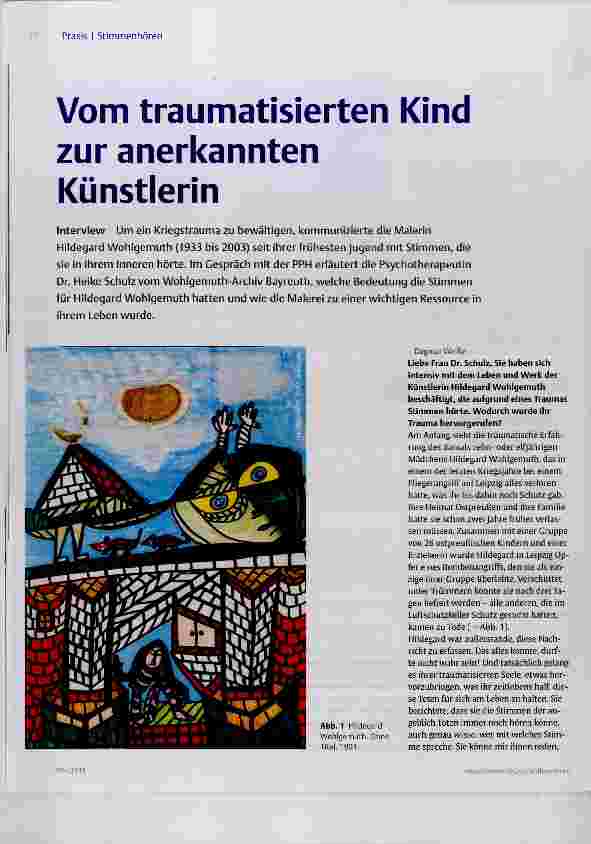Vorschauseite 1: Vom traumatisierten Kind zur anerkannten Künstlerin