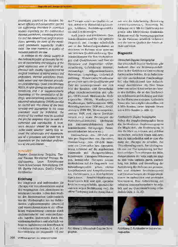 Vorschauseite 2: Diagnostik und Therapie der Varikosis