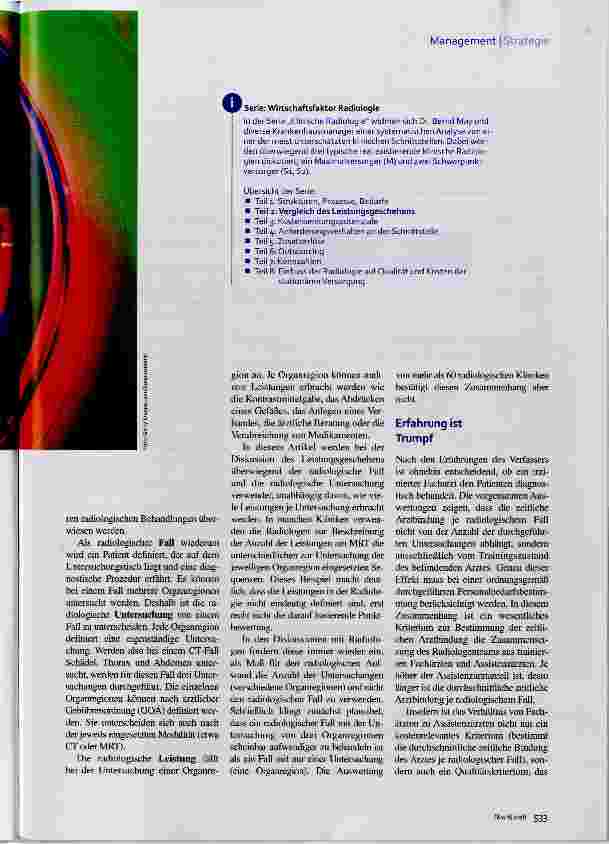 Vorschauseite 2: Serie: Klinische Radiologie Schwierige Vergleiche