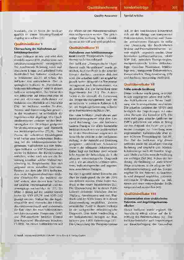 Vorschauseite 5: Intensivmedizinische Qualitätsindikatoren 2017