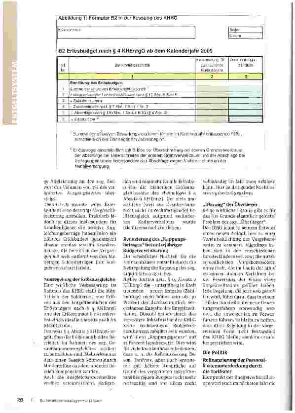 Vorschauseite 2: Stochern im Nebel Budgetverhandlungen 2009 und KHRG Die Vereinbarung eines prospektiven Budgets wird nicht funktionieren