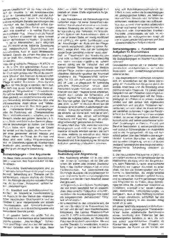 Vorschauseite 2: Pädagogische Aspekte der Krankenpflege 1. Folge: Sozialpädagogen im Krankenhaus