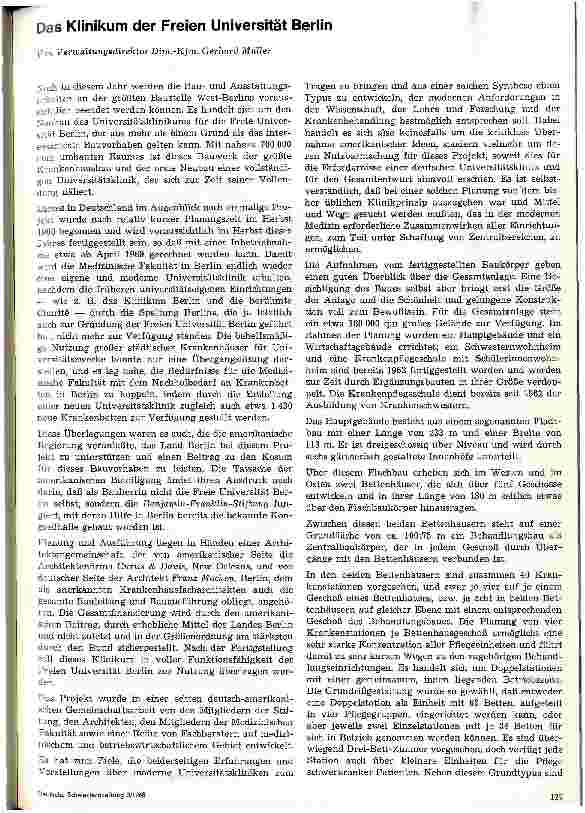 Vorschauseite 1: Das Klinikum der Freien Universität Berlin