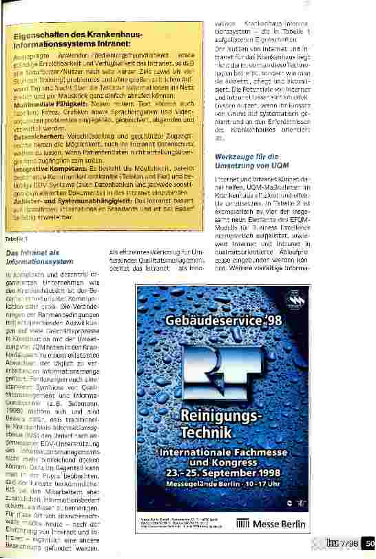 Vorschauseite 3: Webtechnologie als Werkzeug qualitätsorientierten Klinikmanagements Umfassendes Qualitätsmanagement (UQM) mit Hilfe von Internet und Intranet effizient und marktorientiert realisi…