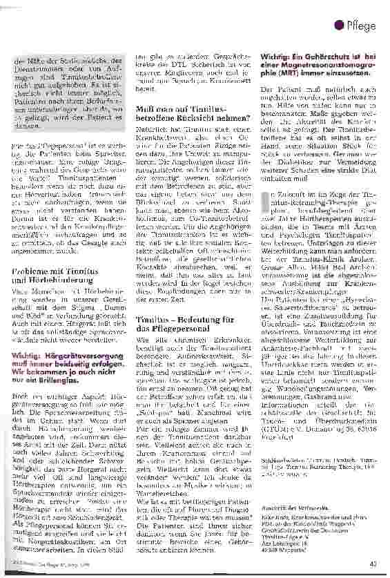 Vorschauseite 4: Tinnitus - Geräusche aus dem Nichts?