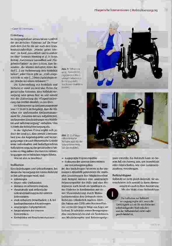 Vorschauseite 2: Mehr als vier Räder Rollstuhlversorgung in der geriatrischen Klinik