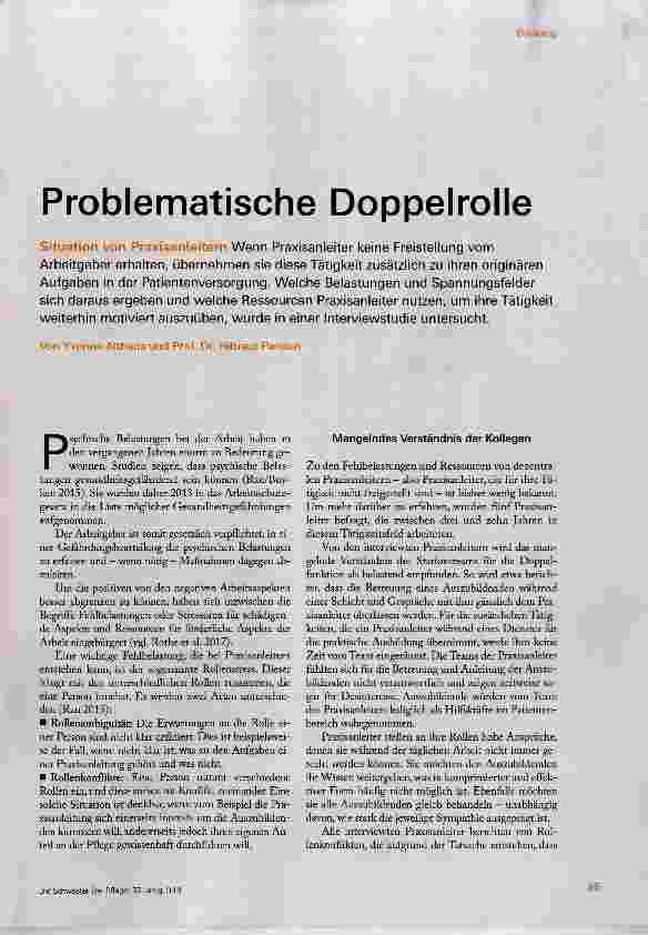 Vorschauseite 2: Problematische Doppelrolle