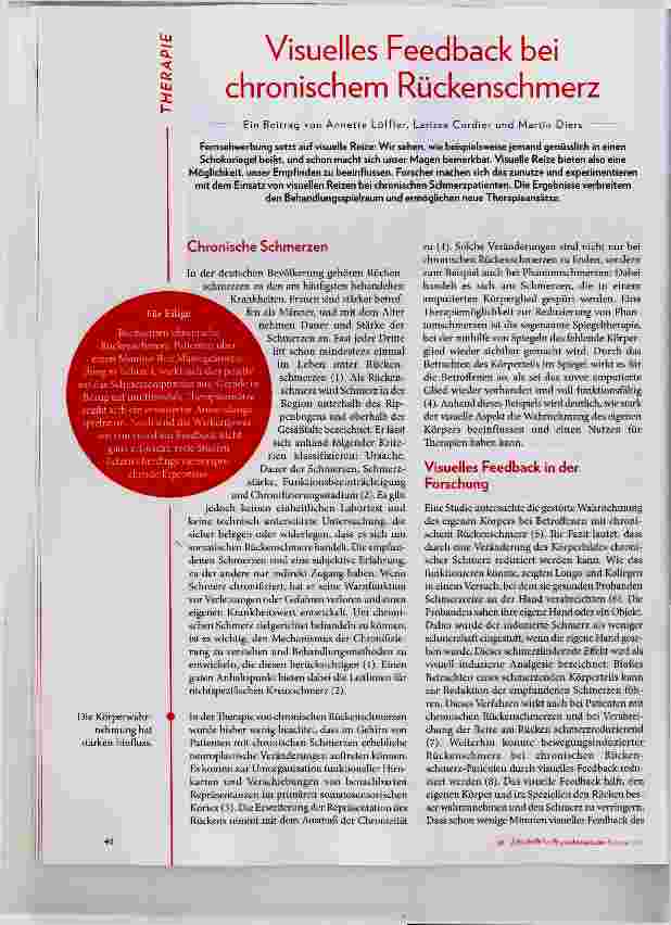 Vorschauseite 1: Visuelles Feedback bei chronischem Rückenschmerz