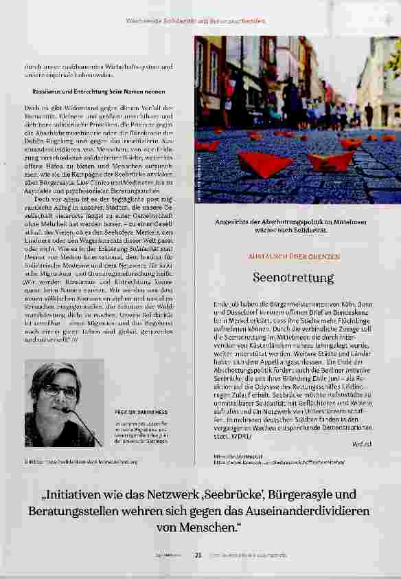Vorschauseite 4: Gegen den Verfall der Humanität