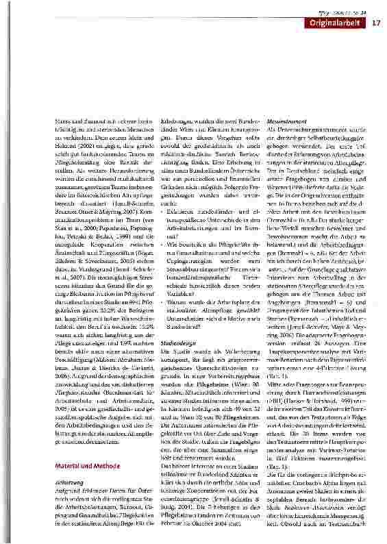 Vorschauseite 2: Burnout und Coping in der stationären Altenpflege. Ein regionaler Vergleich an examinierten Pflegekräften
