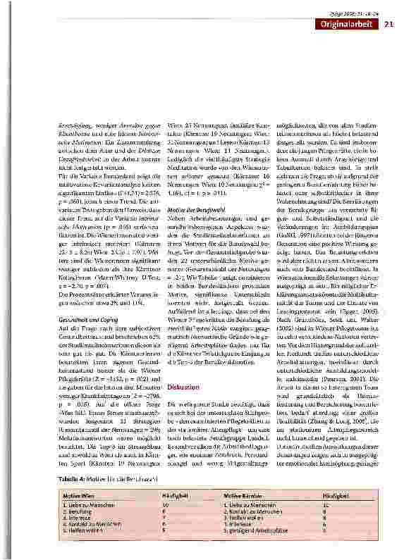 Vorschauseite 6: Burnout und Coping in der stationären Altenpflege. Ein regionaler Vergleich an examinierten Pflegekräften