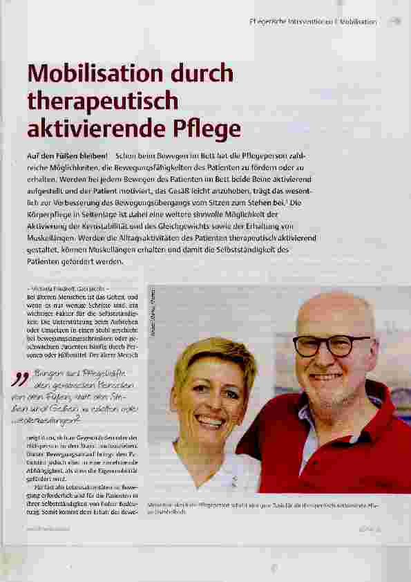 Vorschauseite 1: Mobilisation durch therapeutisch aktivierende Pflege
