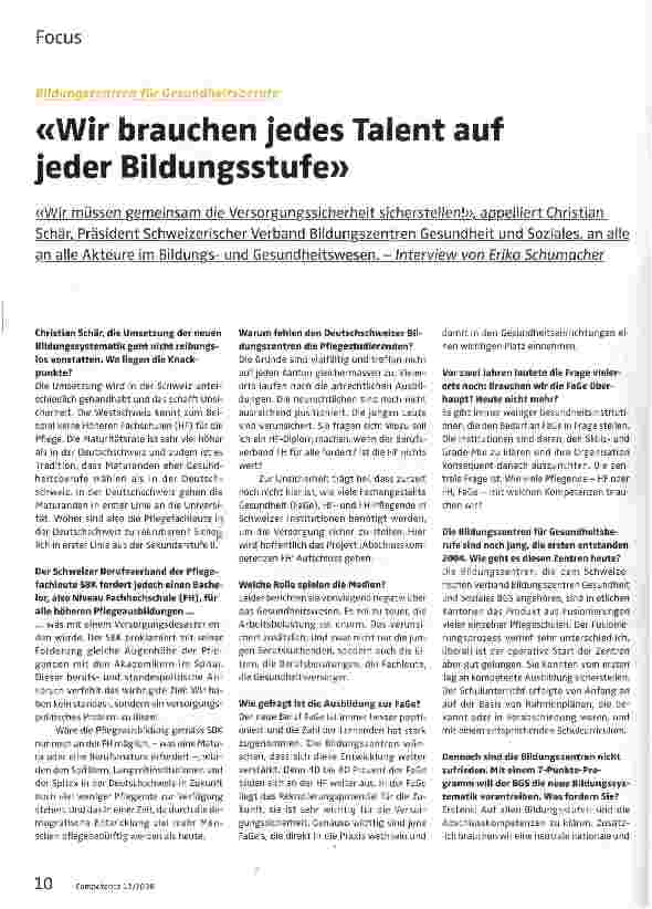 Vorschauseite 1: Wir brauchen jedes Talent auf jeder Bildungsstufe