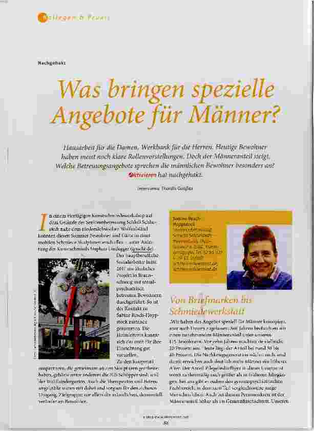 Vorschauseite 1: Was bringen spezielle Angebote für Männer?
