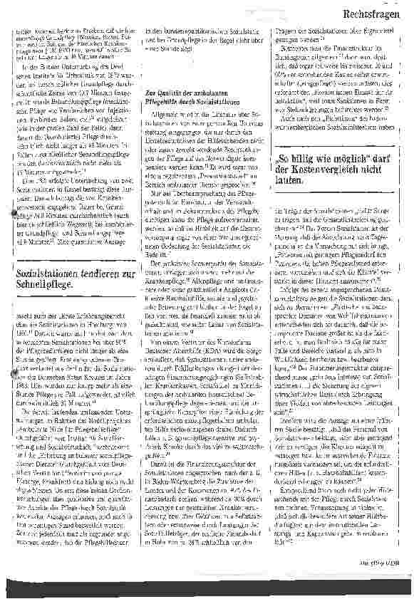 Vorschauseite 2: Qualitative Defizite bei Pflege durch Sozialstationen