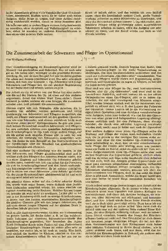 Vorschauseite 1: Die Zusammenarbeit der Schwestern und Pfleger im Operationssaal