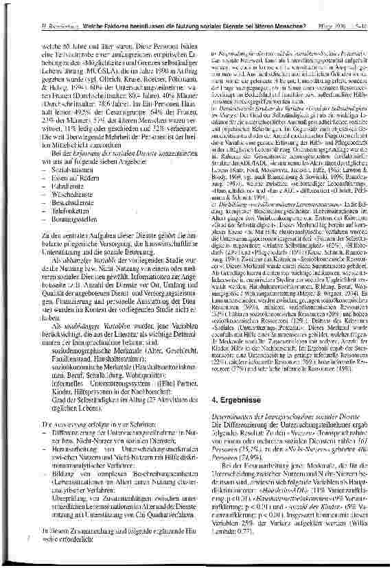 Vorschauseite 3: Welche Faktoren beeinflussen die Nutzung sozialer Dienste bei älteren Menschen?