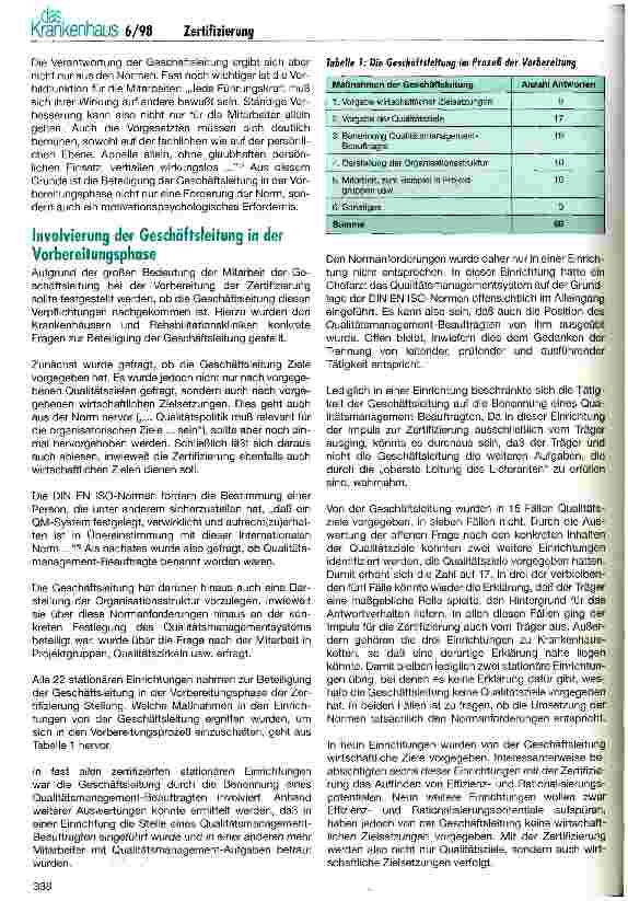 Vorschauseite 2: Die Aufgaben der Geschäftsleitung bei der Zertifizierung nach DIN EN ISO 9000 ff.