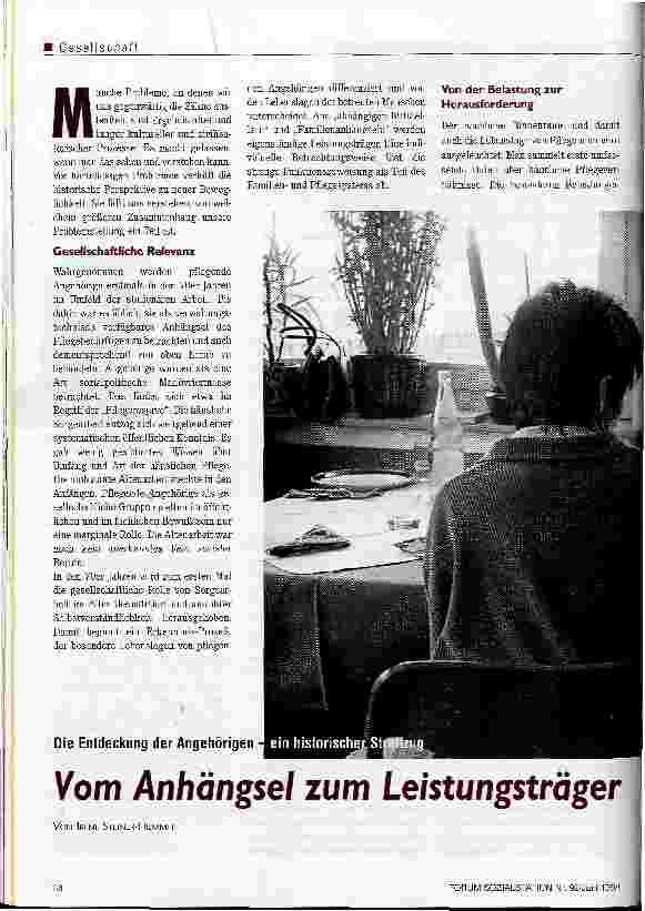 Vorschauseite 1: Vom Anhängsel zum Leistungsträger Die Entdeckung der Angehörigen - ein historischer Streifzug