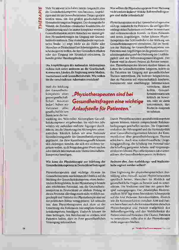 Vorschauseite 3: Mehr Gesundheitskompetenz für Deutschland