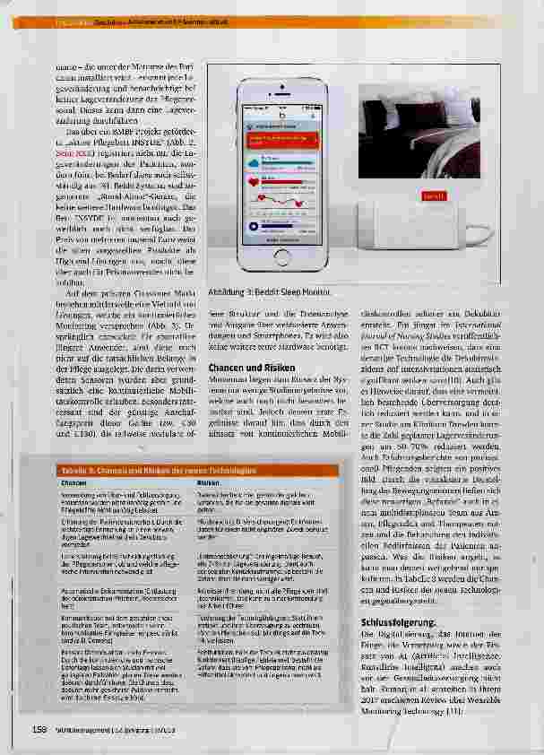 Vorschauseite 4: Dekubitus-Assessments und Prävention durch kontinuierliches Bewegungsmonitoring mittels smarter Technologie-aktuelle Entwicklungen 2018