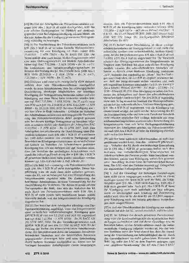 Vorschauseite 6: Außerordentliche Kündigung mit Auslauffrist Verweigerung einer amtsärztlichen Untersuchung zur Feststellung der Arbeitsfähigkeit Präventionsverfahren