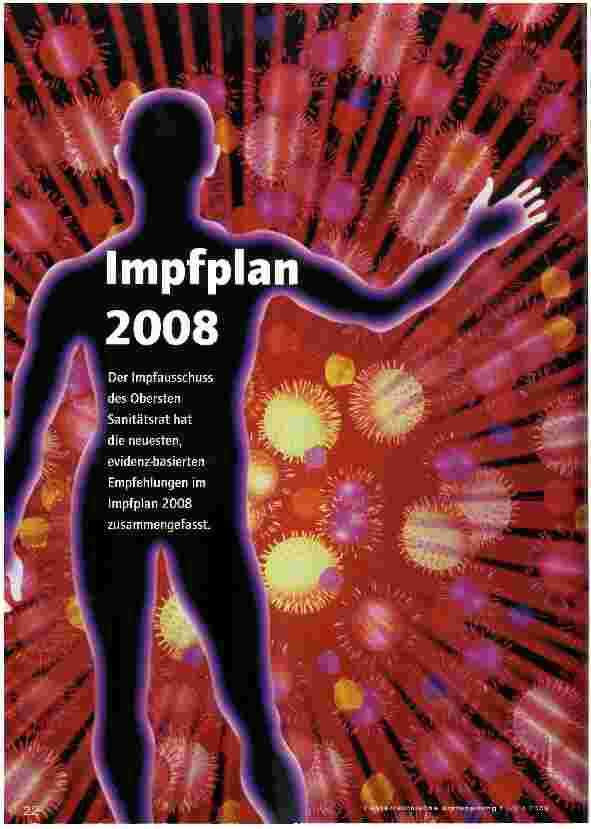 Vorschauseite 1: Impfplan 2008
