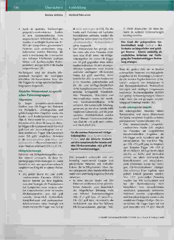 Vorschauseite 6: Der individualisierte Transfusionstrigger