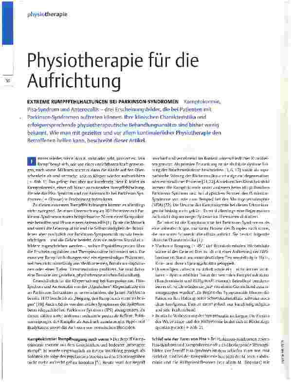 Vorschauseite 1: Physiotherapie für die Aufrichtung