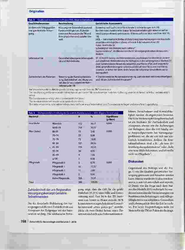 Vorschauseite 4: Geriatrisches Case Management am Küchentisch Patienten-Outcomes im Modellprojekt Regionales Versorgungskonzept Geriatrie im Kreis Lippe