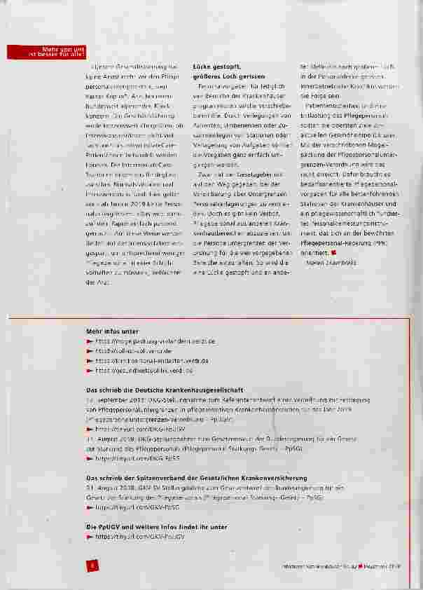 Vorschauseite 2: Pflegepersonaluntergrenzen »Eine Ohrfeige für das Pflegepersonal«