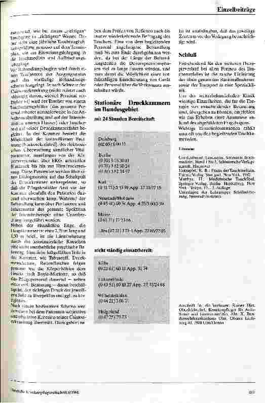 Vorschauseite 6: Ursachen und Behandlung von Tauchunfällen