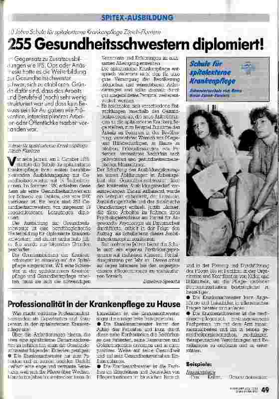 Vorschauseite 1: 255 Gesundheitsschwestern diplomiert 10 Jahre Schule für spitalexterne Krankenpflege