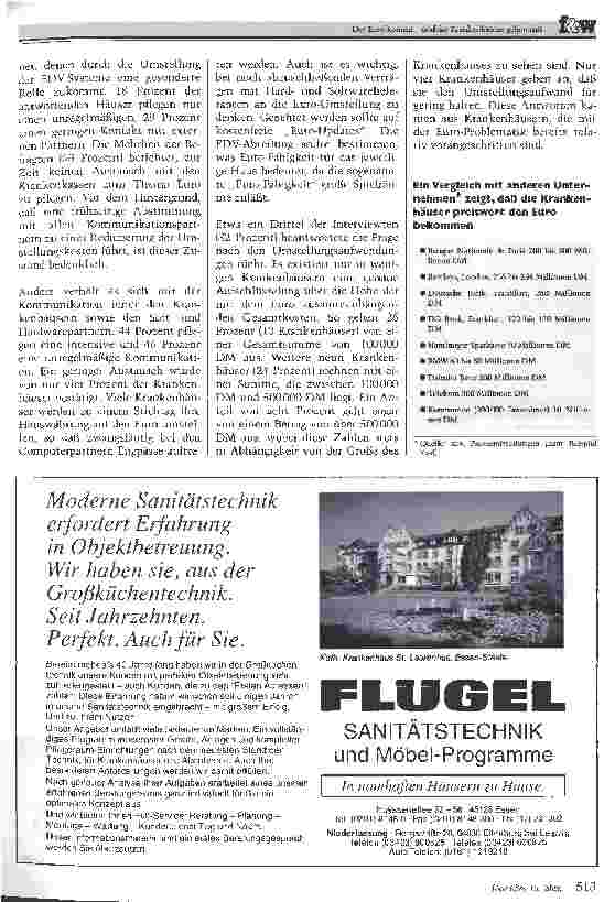 Vorschauseite 2: Der Euro kommt - und die Krankenhäuser gehen mit Eine Umfrage zur Währungsumstellung