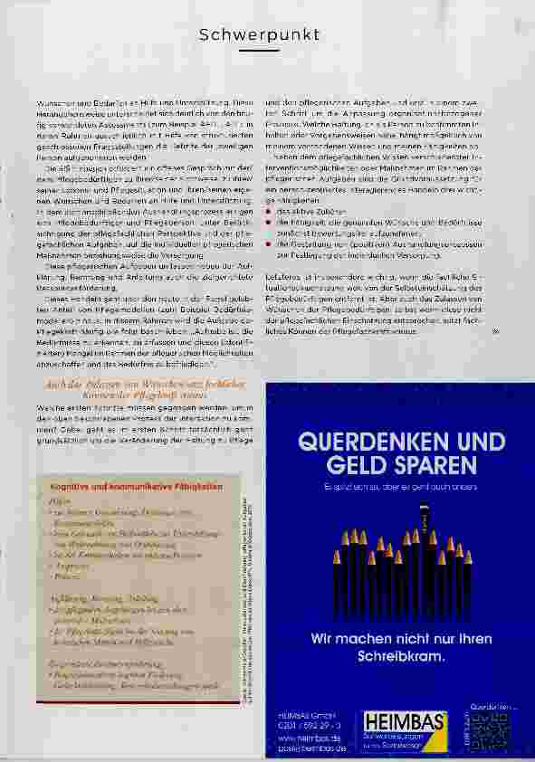 Vorschauseite 4: NEUER BEGRIFF, neue Pflege?