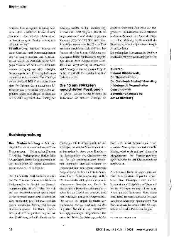 Vorschauseite 4: Forschungsund Entwicklungspflicht als Nachfolger der Anschubfinanzierung Integrierte Versorgung?